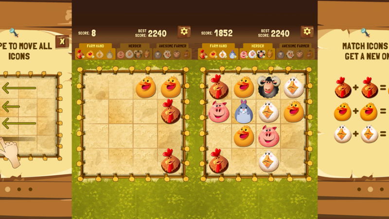 Best Herd Ever – 2048 genre game with funny farm animals
