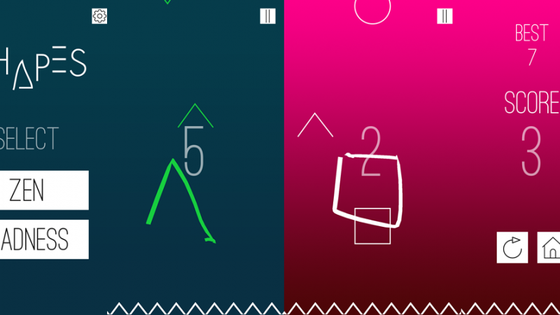Shapes – fast draw falling shapes with your finger